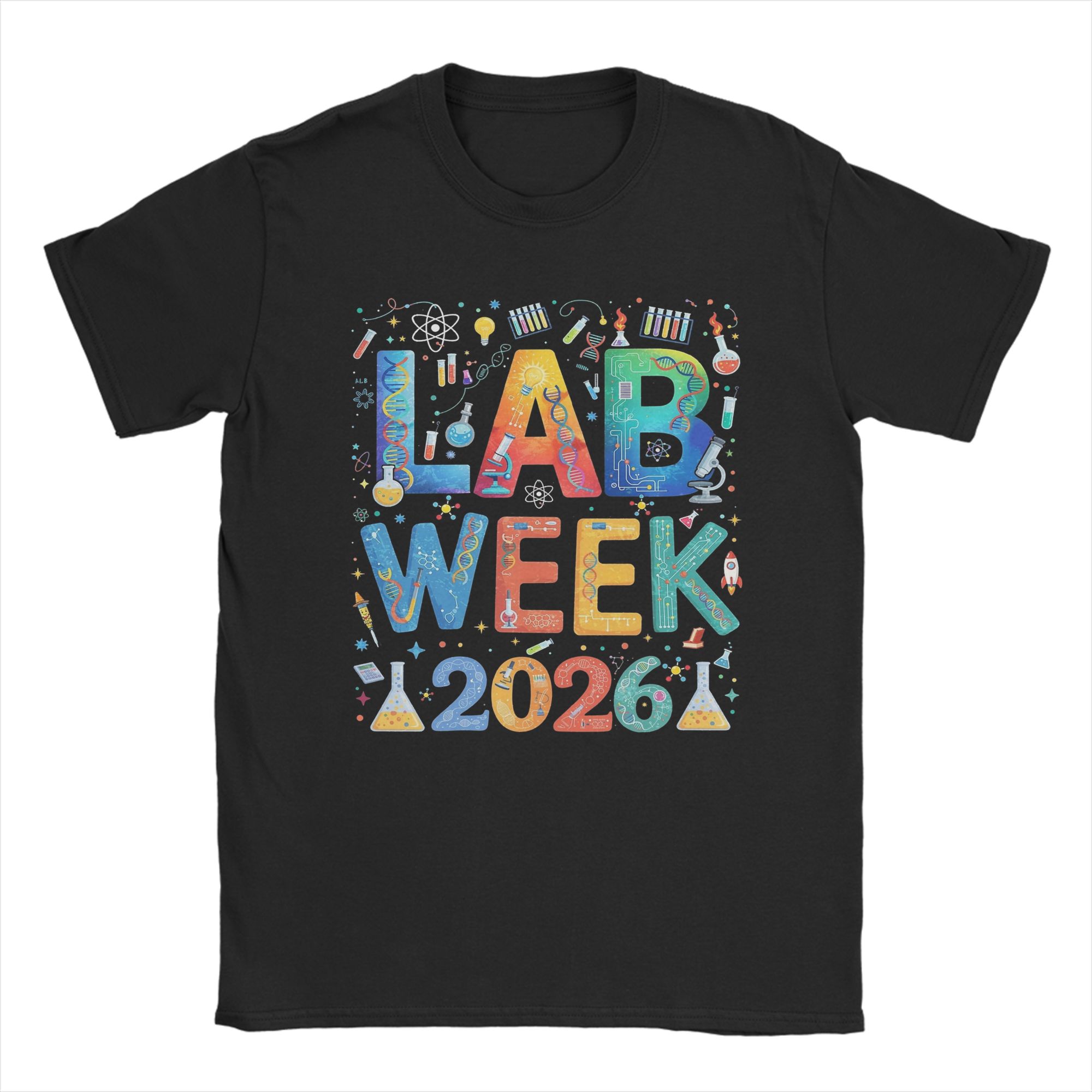 Medical Lab Week 2026 - 2026 ラボウィーク医療ラボ技術者 Tシャツ男性用綿 100% カジュアル Tシャツクルーネック