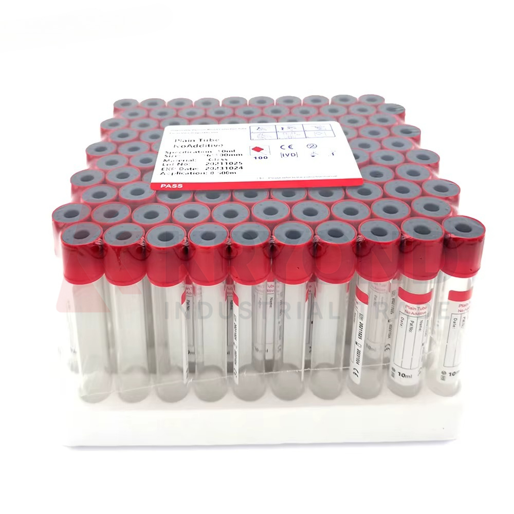 Blood Collection Tube - 100 個医療用無添加プレーンチューブプラスチック真空採血チューブ通常の血液検査チューブ 10 ミリリットル PET チューブ