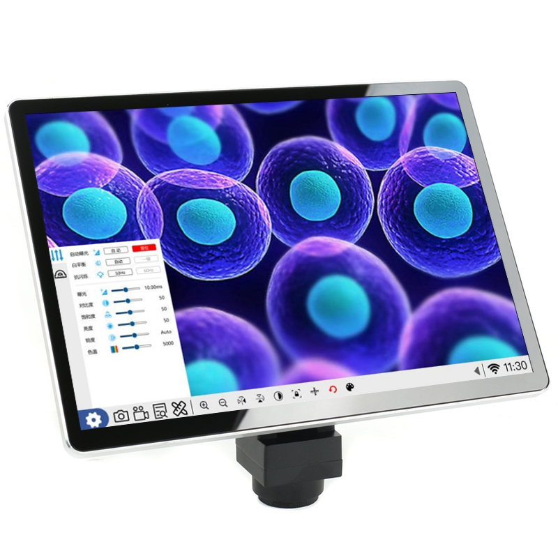 Medical Lab Video - HDMI LAN USB3.0 10.5インチタッチLCD Android 11タブレット顕微鏡ビデオインテリジェントカメラ生物学ラボ産業教育医療用